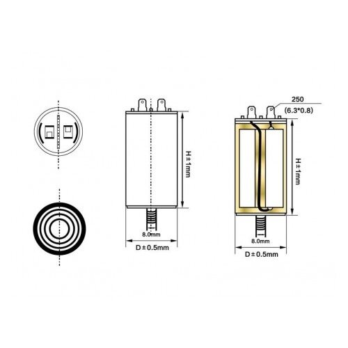  KONDEZATOR 5MF GMC 4PIN 450V/50HZ Cene