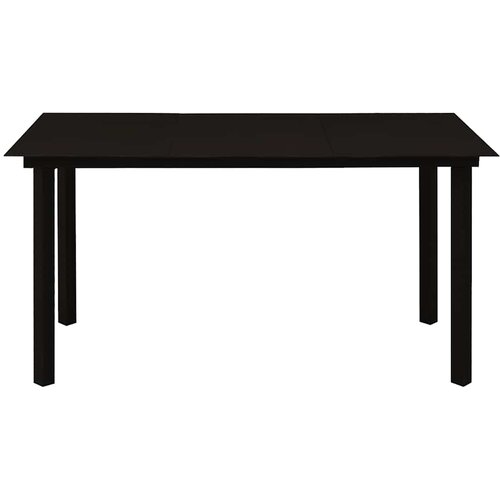  7-dijelni vrtni blagovaonski set od PVC ratana crni Slike