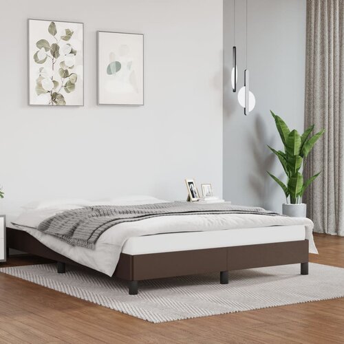 vidaXL Posteljni okvir rjav 140x200 cm umetno usnje Cene