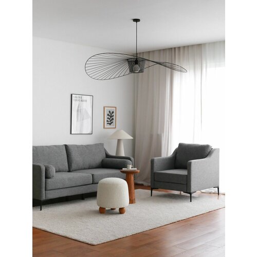 Atelier Del Sofa nordi 3 seater metal - grey grey 3-Seat sofa Slike