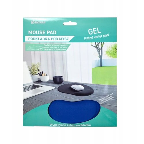Vakoss ergonomska podloga za računalni&amp;scaron;ko mi&amp;scaron;ko gel modra Slike