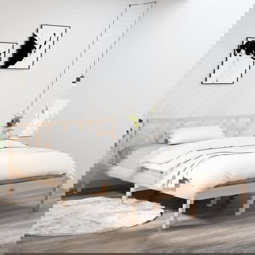 Furnova Posteljni okvir iz trdnega lesa 140x200 cm, (21937533) Slike