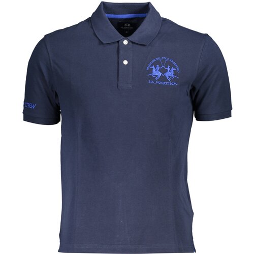 La Martina MEN&amp;amp;#39;S SHORT SLEEVE POLO BLUE Slike
