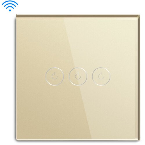 Tuya wi-fi pametni prekidač 3G zlatni (wifi touch switch) Slike