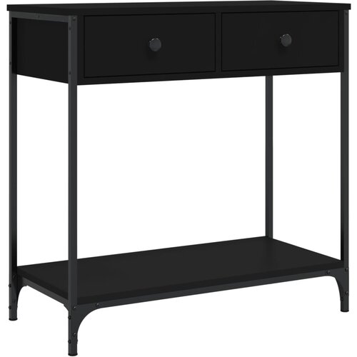 Maison Chic konzolna miza - miza ob steni črna 75x34,5x75 cm inženirski les, (21786037) Cene