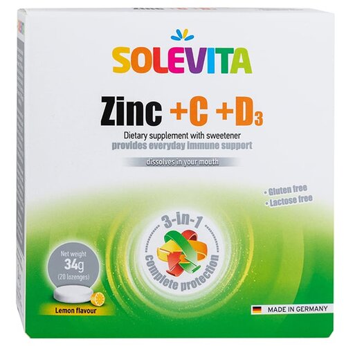 SOLEVITA zinc + C + D lozenge, 20/1 Cene