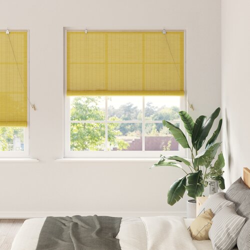 vidaXL Zavjese i sjenila sa zavjesama Žuta 140 x 220 cm bambus Cijene