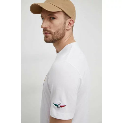 Aeronautica Militare Bombažna kratka majica moški, bela barva