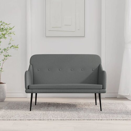 vidaXL Klupa tamnosiva 110 x76 x 80 cm od tkanine Cene