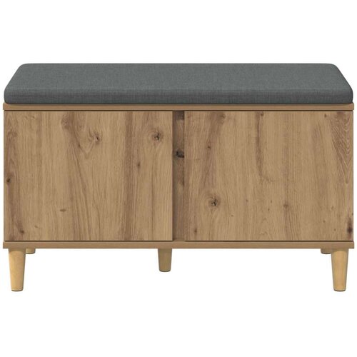  Klupa za hodnik s jastukom Umjetnički hrast 60 x 38 x 46 cm Slike