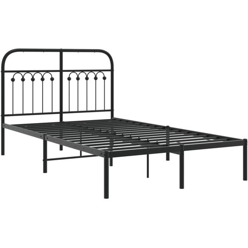 vidaXL okvir za krevet s uzglavljem crni 120x200 cm Cene