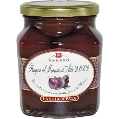 Brezzo Prugne Sciroppate al Vino Moscato d&amp;rsquo;Asti D.O.C.G. - 600 g Slike