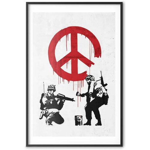  Plakat - War and Peace 21x30 Crni okvir s margom Cene