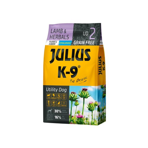 Julius-K9 Julius K9 Grain Free Puppy & Junior - jagnjetina i bilje, 10 kg Slike