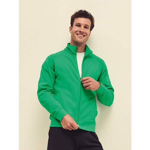 Fruit Of The Loom Green Men's Sweatshirt Lightweight Sweat Jacket Slike