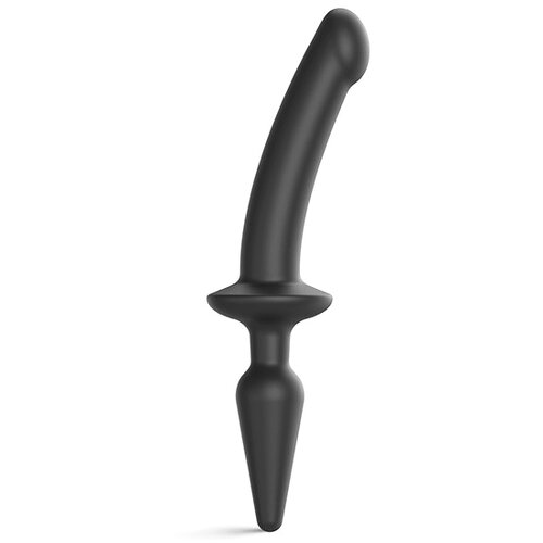 Strap-On-Me Semi-Realistic Switch Plug-in 2in1 Dildo &amp;amp; Butt Plug Black S Slike