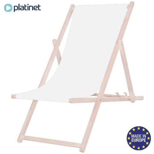 Platinet vrtni lounge stol PSW, les, bela Slike