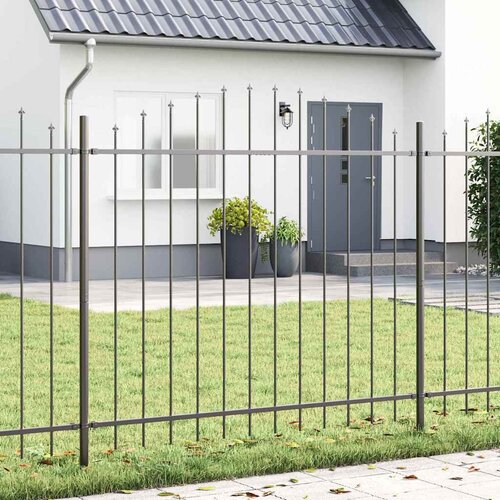  Vrtna Ograda 5 pcs Siva 170 x 190 cm Čelik s prahom premazan Cene