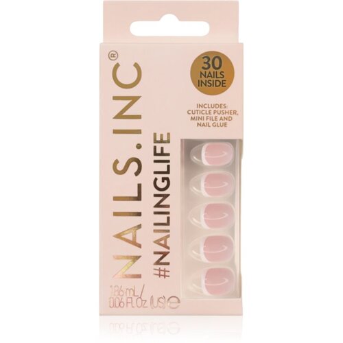 Nails Inc. #NailingLife Press-On Nails Umjetni nokti nijansa Classic Kim Classic French Tip Square-Shaped 33 kom Cijene