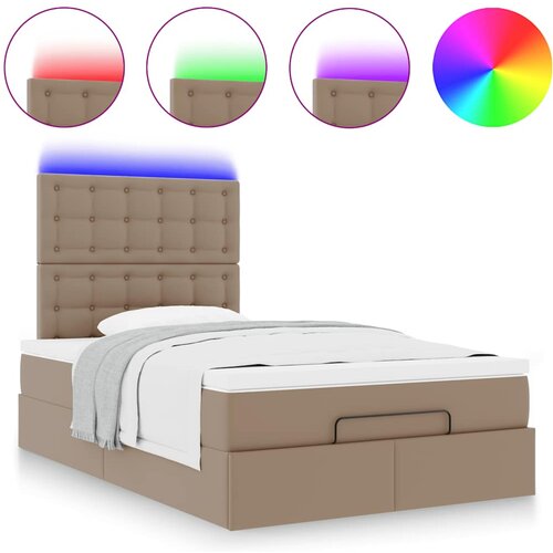 vidaXL Okvir kreveta s madracem cappuccina 120x200cm umjetna koža Cene