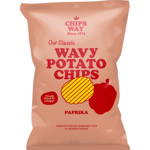Chips Way paprika rebrasti 150g Cene