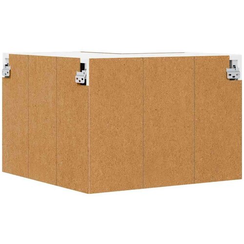VidaXL viseći ormarić zidne riga beton siva i bijela 57 x 57 x 40 cm Slike