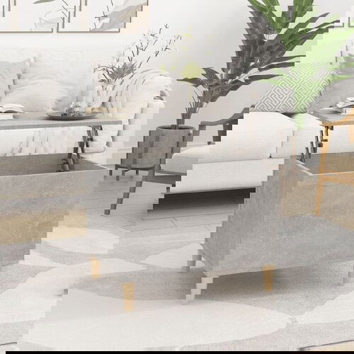 VidaXL Klubska mizica betonsko siva 60x44,5x45 cm inženirski les Slike