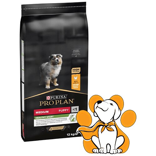 Purina Pro Plan PUPPY Medium, OptiStart, bogato piletinom, 12 kg Cene