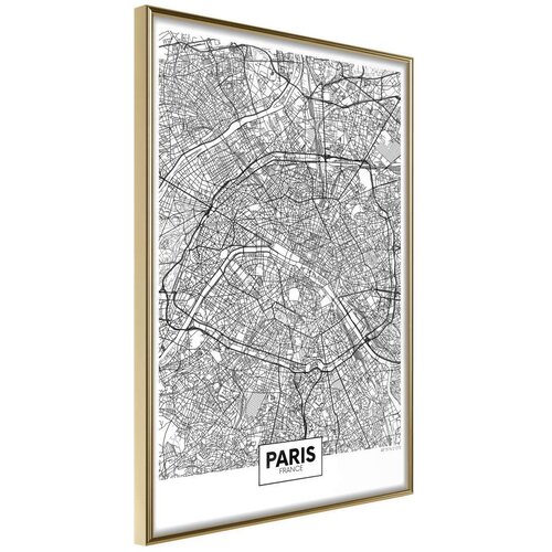  Poster - City Map: Paris 30x45 Slike