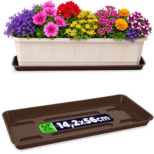 KADAX Stojalo za cvetlične lončke 60 cm, balkonsko korito, plastični pladenj, (5000353140) Cene