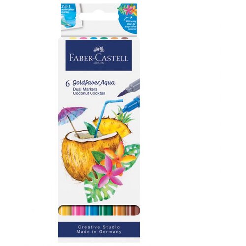 Marker OBOSTRANI AKVAREL 6 BOJA COCONUT GOLDFABER FABER CASTELL 164509 SORTIRANO BLISTER Cene