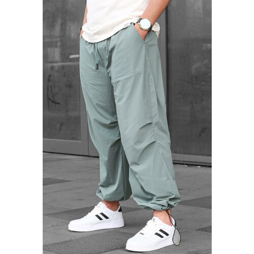 Madmext Mint Green Regular Fit Men's Parachute Trousers 6504 Slike