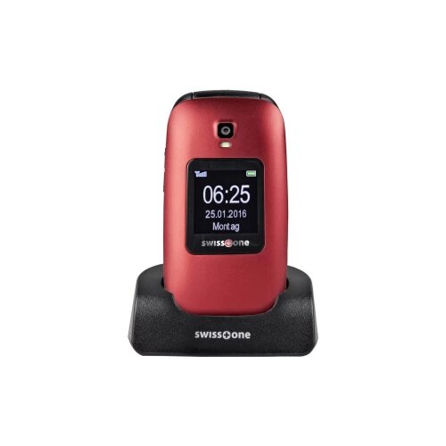 Swisstone BBM 625 Senior preklopni telefon Stanica za punjenje, SOS ključ Crvena Slike