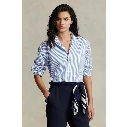 Polo Ralph Lauren Pamučna košulja za žene, relaxed, s klasičnim ovratnikom
