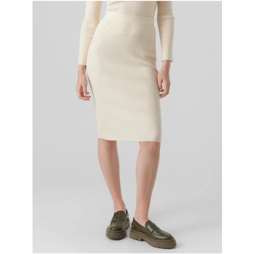 Vero_Moda Women's cream skirt Karis - Women