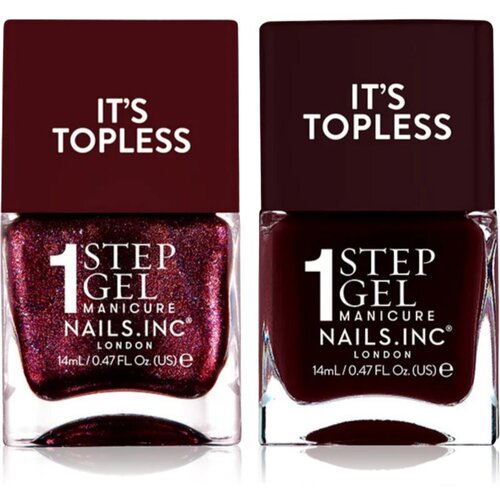 Nails Inc. It&amp;rsquo;s Topless Cherry Noir set lakova za nokte Slike