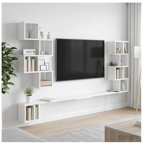 VidaXL stenska polica za TV, 200x15x94 cm Slike