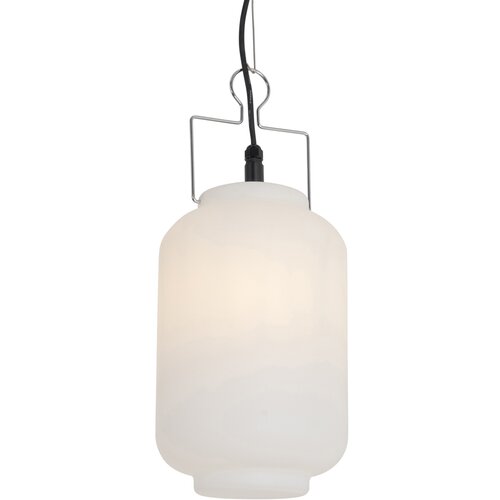 QAZQA Buiten hanglamp wit 20 cm met stekker IP44 - Pion Cene