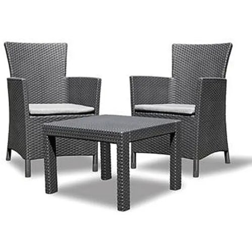Allibert set rosario balcony sto/dve stolice sivi Cene