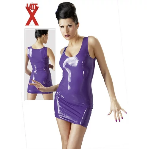 Latex Mini Dress Purple XL