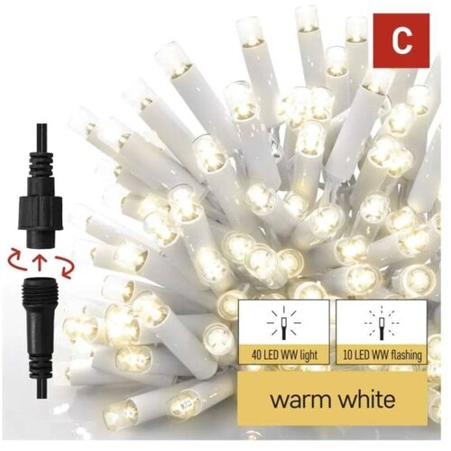  LED spolja&amp;scaron;nji niz 50xLED/3x0,4m IP44 topla bela Slike