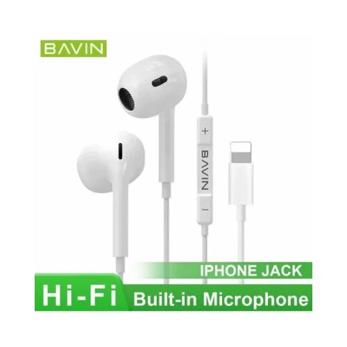 BAVIN Slušalice Lightning, Bele Cene