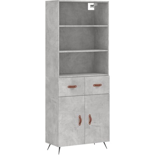 Maison Chic Visoka Komoda - Predalnik betonsko siva 69,5x34x180 cm inženirski les, (21722152) Slike
