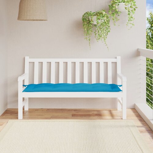 VidaXL Blazina za vrtno klop svetlo modra 150x50x7 cm oxford tkanina Slike