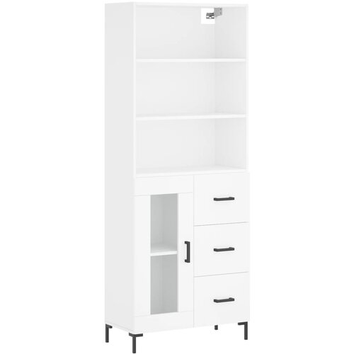 Maison Chic Visoka omara - Komoda - Predalnik bela 69,5x34x180 cm inženirski les, (21721995) Slike