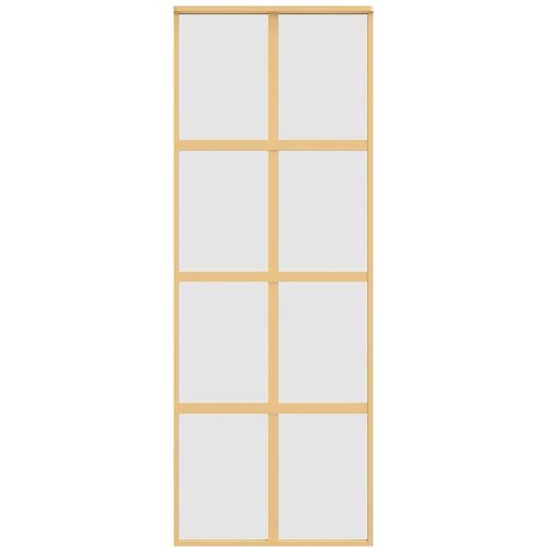  Klizna vrata zlatna 76x205 cm matirano staklo ESG i aluminij Slike