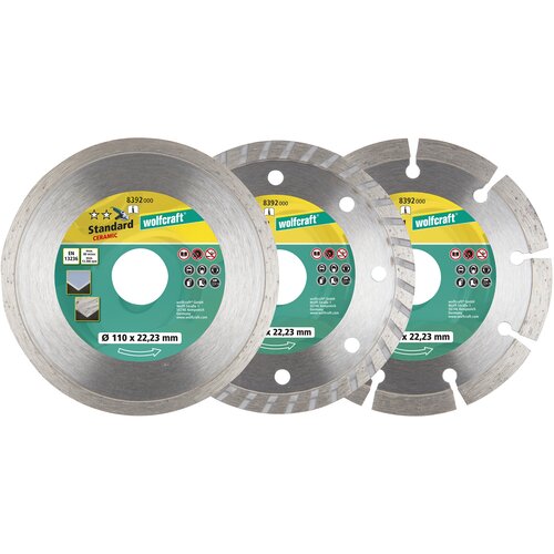 Wolfcraft Set dijamantskih reznih ploča 3/1, 110 mm, 8392000 Slike