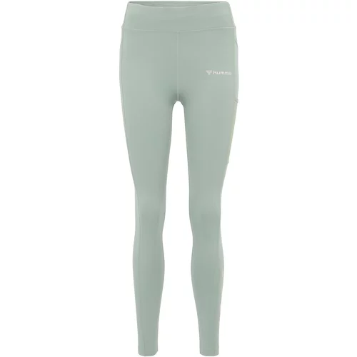 Hummel Sportske hlače 'Chipo' siva / pastelno zelena / bijela