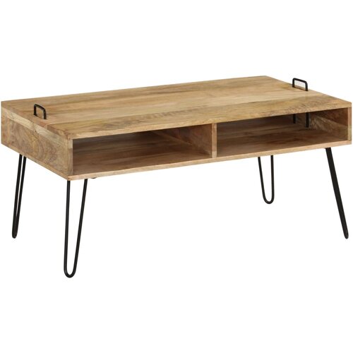 The Living Store Klubska mizica iz trdnega mangovega lesa 100x60x45 cm - Klubska Mizica, (21574131) Cene