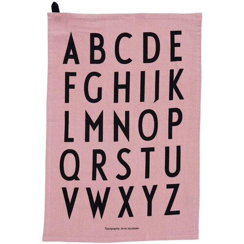 Design Letters Rožnata bombažna kuhinjska krpa Design Letter Alphabet, 40 x 60 cm Cene
